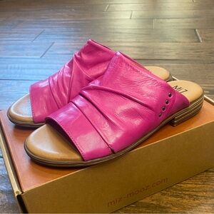 Miz Mooz Fuchsia Leather Sandals